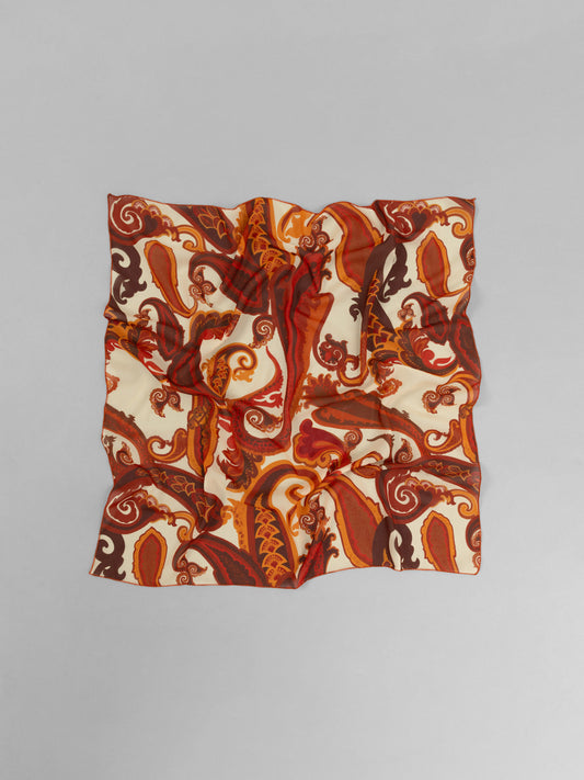 CHIFFON SCARF - PAISLEY CREAM