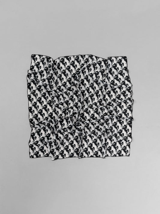 CHIFFON SCARF - PIED-DE-HORSES
