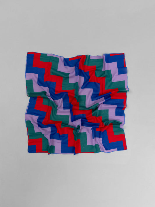 CHIFFON SCARF - ZIGZAG