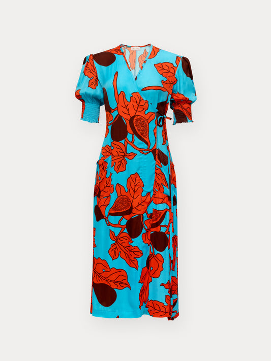 WRAP MIDI DRESS - FIGS