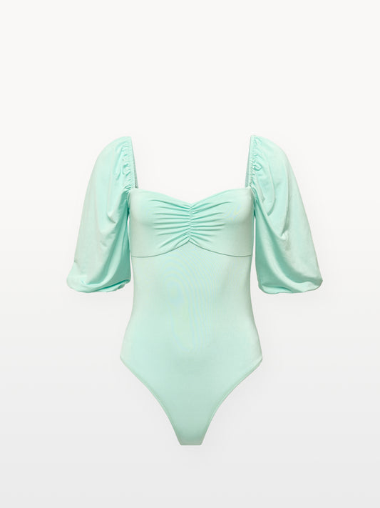 SWEETHEART NECKLINE BODYSUIT - MINT