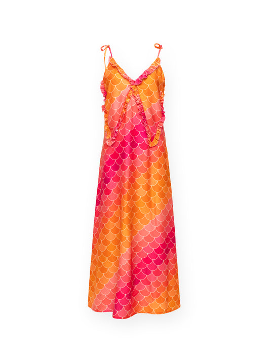 MAXI SLIP DRESS - MERMAID FUCHSIA