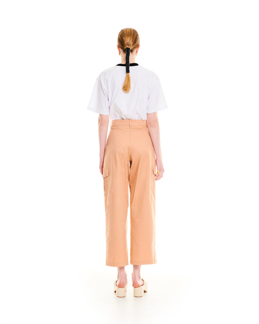 TAPERED CARGO PANTS - BEIGE
