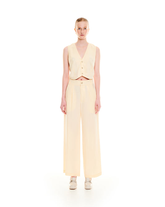 WIDE-LEG PANTS - IVORY