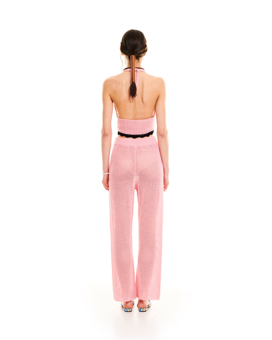 OPEN-KNIT BUST - PINK