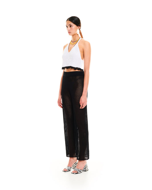 OPEN-KNIT BUST - WHITE