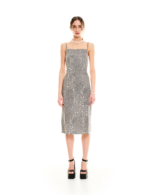 STRAIGHT MIDI DRESS - EARTH