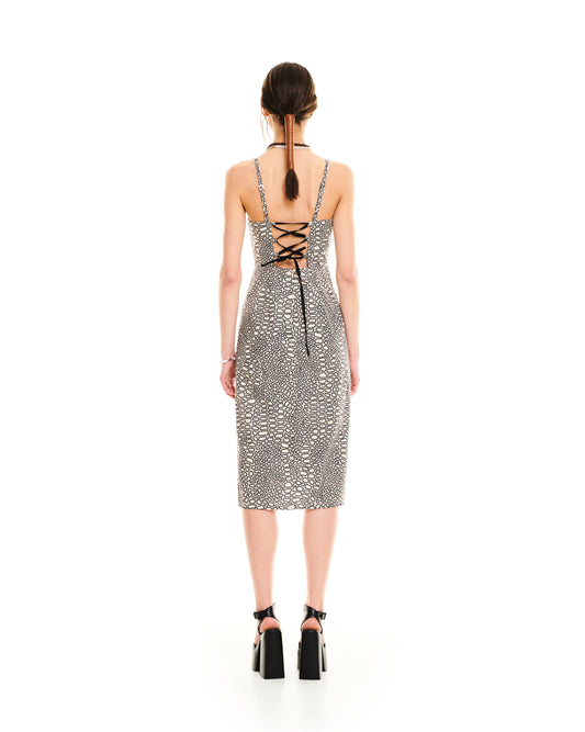 STRAIGHT MIDI DRESS - EARTH