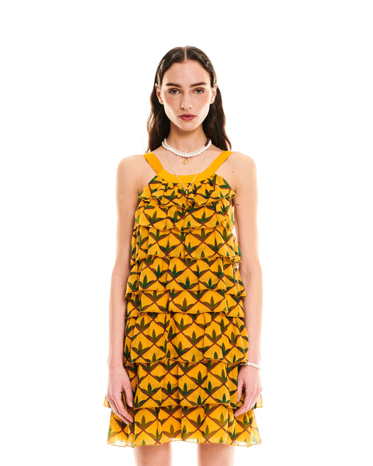 TIERED MINI DRESS - ANANAS