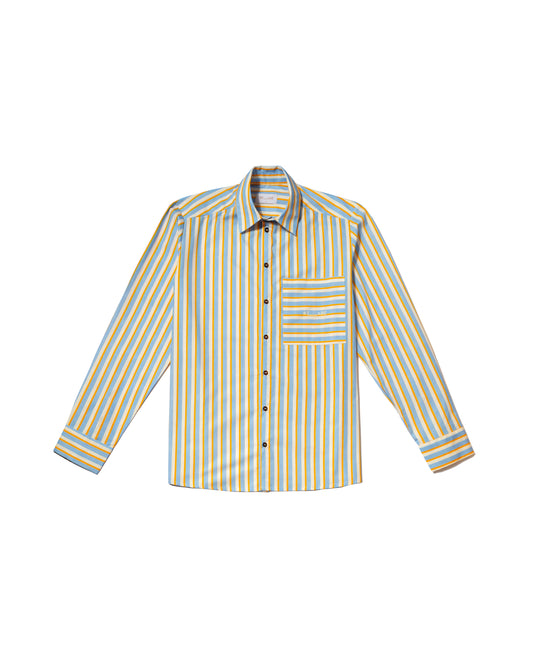 COTTON SHIRT STRIPES BLUE