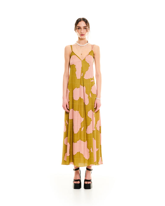 LINGERIE SATIN MAXI DRESS - AFRICA
