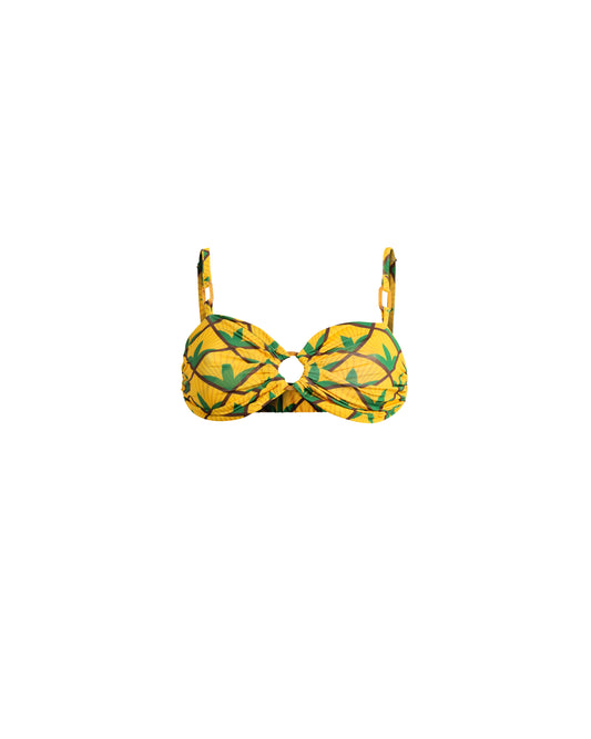 BIKINI-STYLE JERSEY TOP - ANANAS