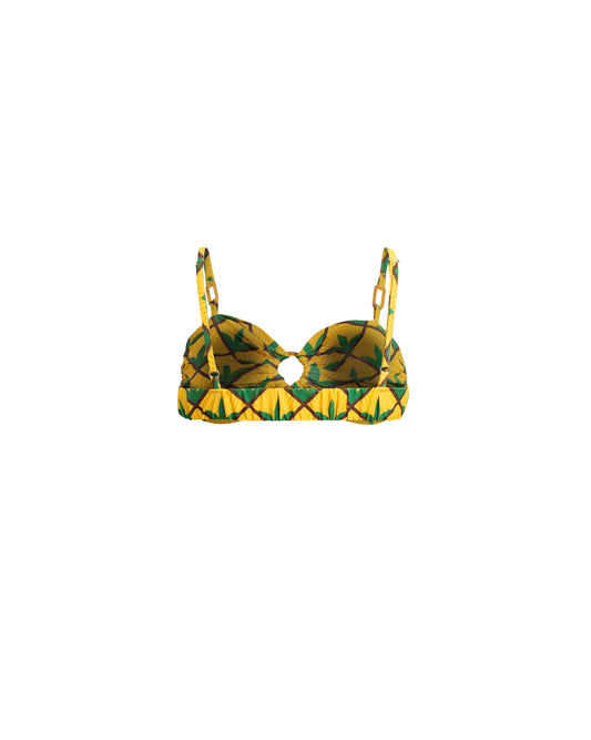 BIKINI-STYLE JERSEY TOP - ANANAS