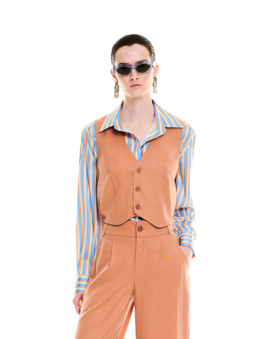 SHORT VEST - BEIGE