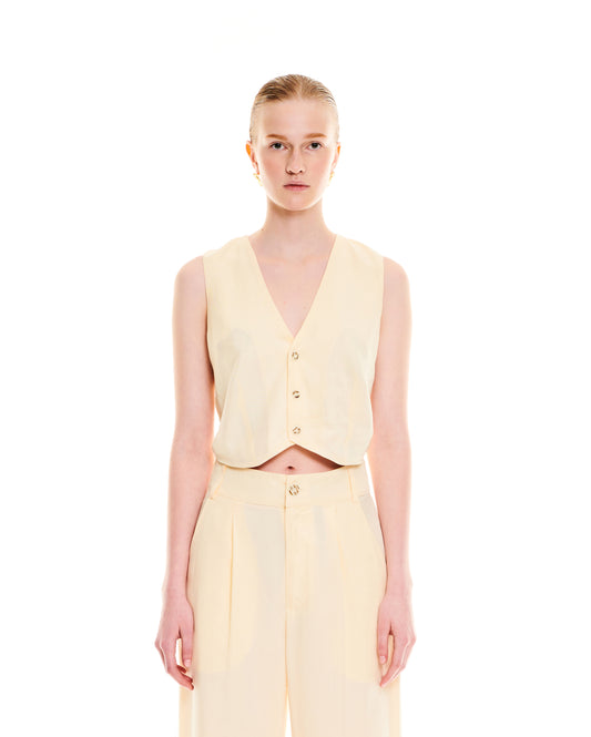 SHORT VEST - IVORY