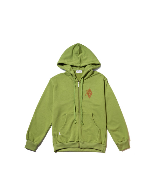 UNISEX ZIPPED HOODIE KHAKI