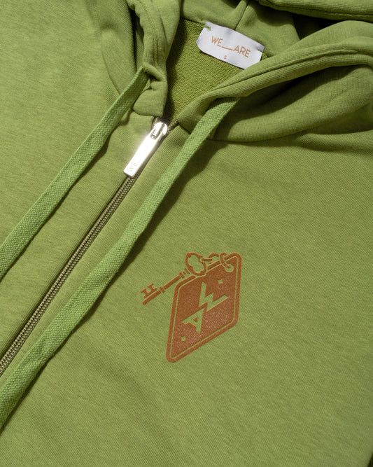 UNISEX ZIPPED HOODIE KHAKI