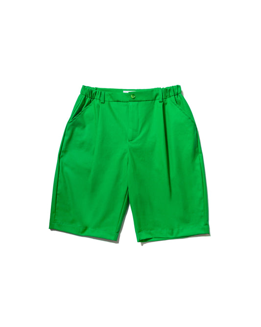 PLEATED TAILORED SHORTS GREEN