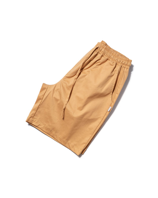 ELASTICTATED-WAIST SHORTS BEIGE