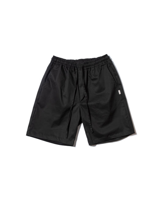 ELASTICTATED-WAIST SHORTS BLACK