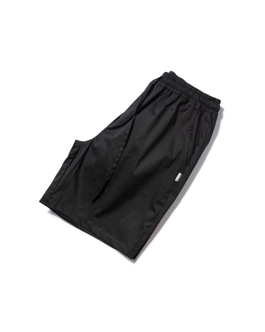 ELASTICTATED-WAIST SHORTS BLACK