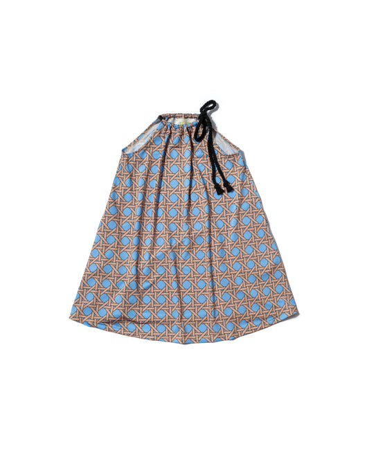 HALTER-NECK JERSEY DRESS RATTAN