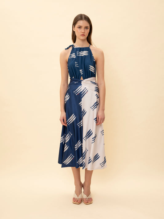 KNOTTED TWISTED JERSEY SKIRT SARDELES