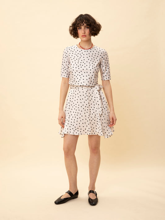 WRAP MINI SKIRT KARPOUZI IVORY