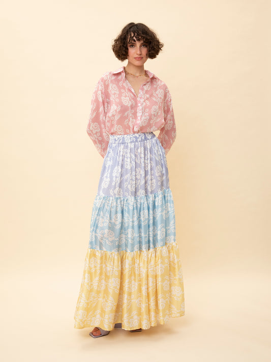 TIERED MAXI SKIRT KOURTINAKI
