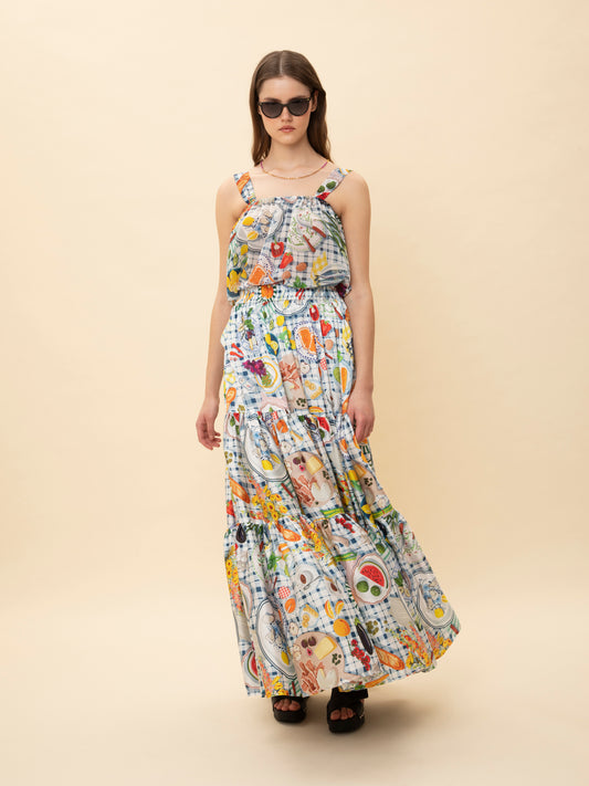 TIERED MAXI SKIRT SUNDAY TABLE