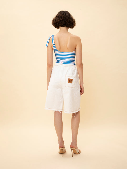 DENIM SHORTS WHITE