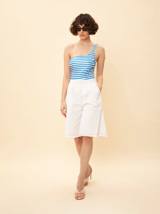 DENIM SHORTS WHITE