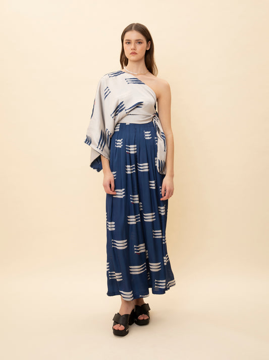 FULLY PLEATED PRINTED PANTS SARDELES