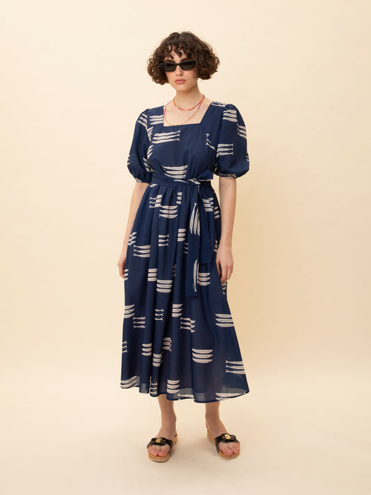 SQUARE-NECK MIDI DRESS SARDELES