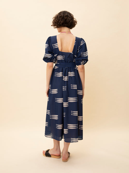 SQUARE-NECK MIDI DRESS SARDELES