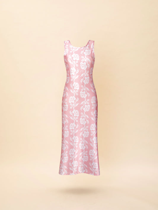 OPEN-BACK JERSEY DRESS KOURTINAKI PINK
