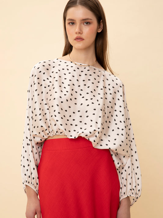 CROPPED TOP KARPOUZI IVORY