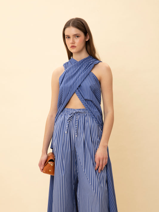 CROSSOVER STRIPED TUNIC
