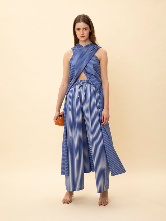 CROSSOVER STRIPED TUNIC
