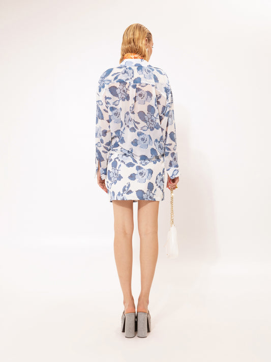 STRAIGHT-LINE MINI SKIRT KENTIMA BLUE