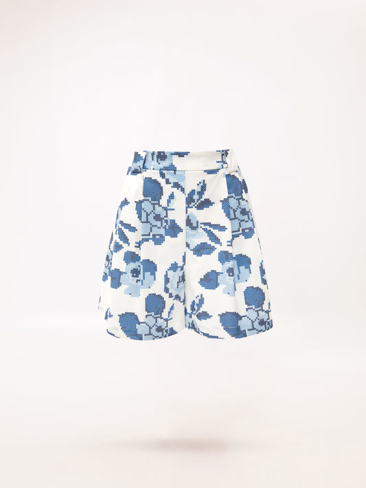 PLEATED SHORTS KENTIMA BLUE