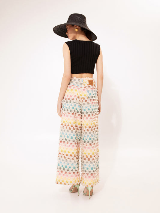 WIDE-LEG PANTS PATCHWORK
