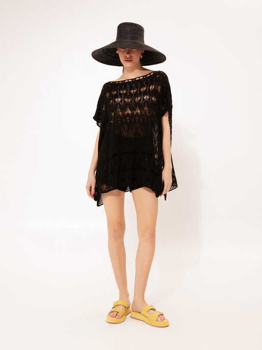 KNITTED BLOUSE BLACK