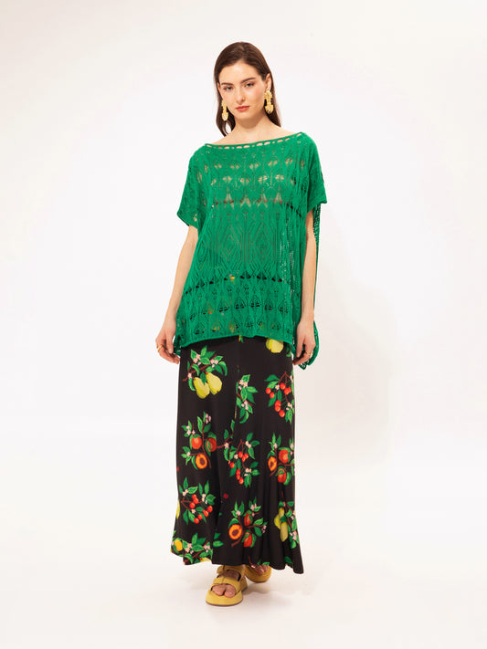 KNITTED BLOUSE GREEN