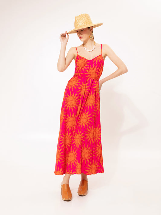 A-LINE MAXI DRESS SUNS