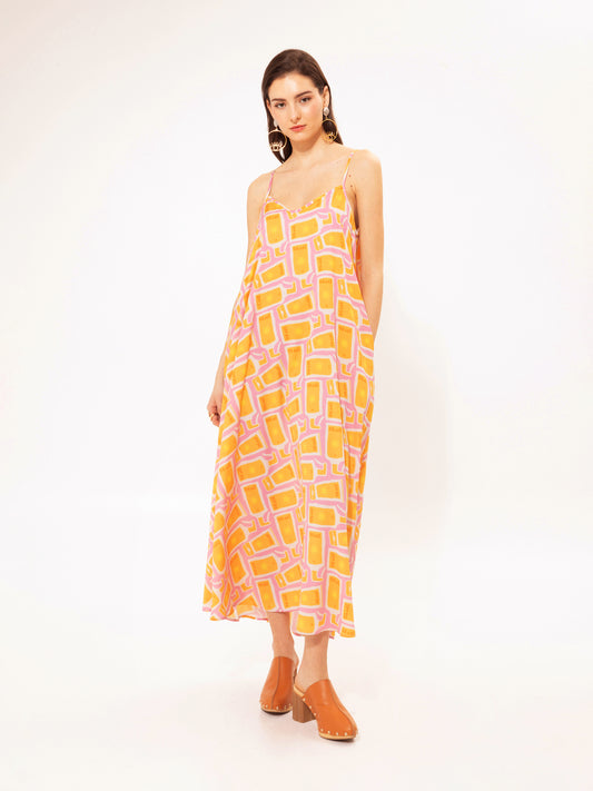 A-LINE MAXI DRESS SUNSCREEN