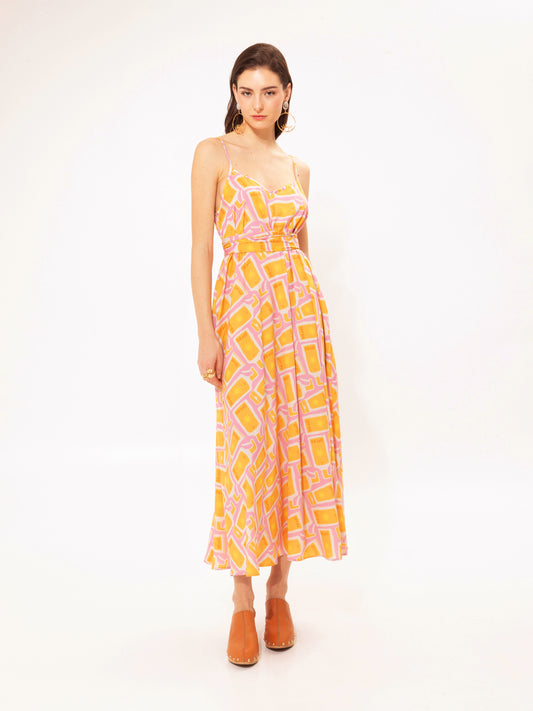 A-LINE MAXI DRESS SUNSCREEN