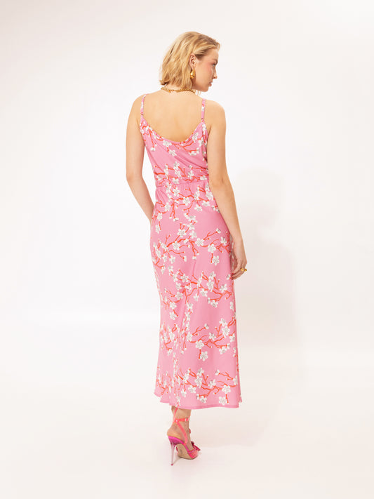 Draped Bust Maxi Dress Anthurium Green