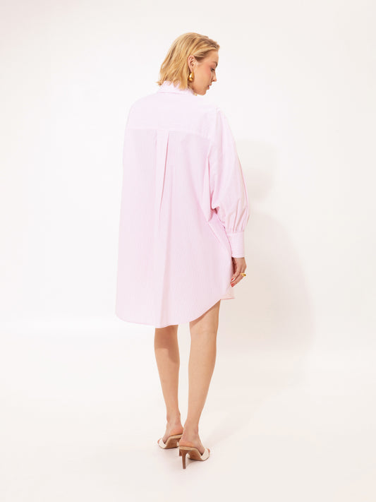 SHIRT-DRESS STRIPES PINK