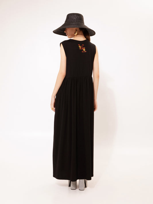 SLEEVELESS COTTON DRESS KENTIMA BLACK